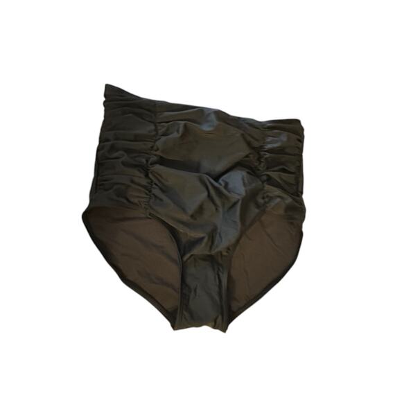 Shapermint Essentials Black High Waist Bikini Bottom Women's XL Ruched Sides New - Picture 2 of 7